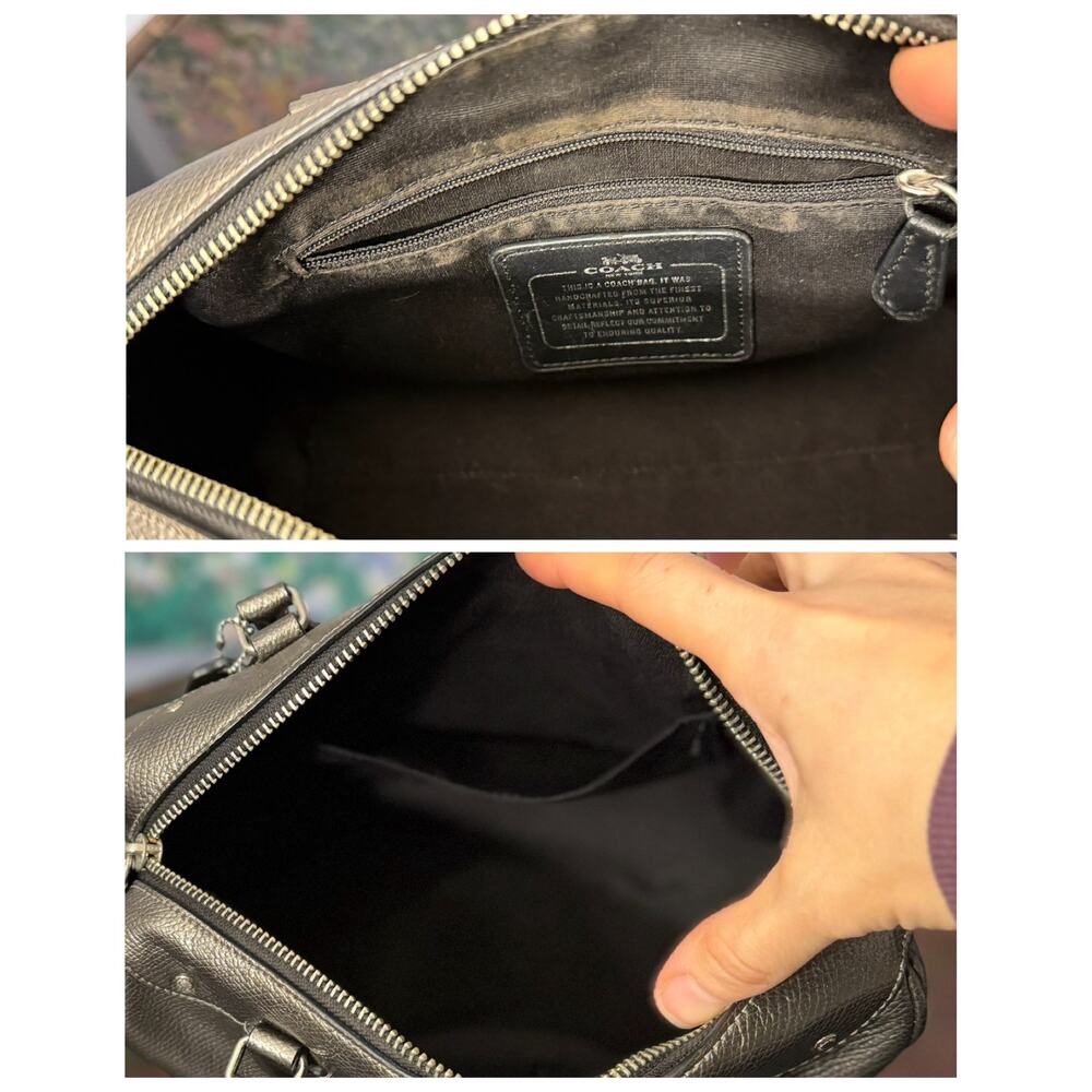 SOLD 
GUC Coach F56125 Mini Bennett Satchel Crossgrain Leather in Pewter - Picture 9 of 9